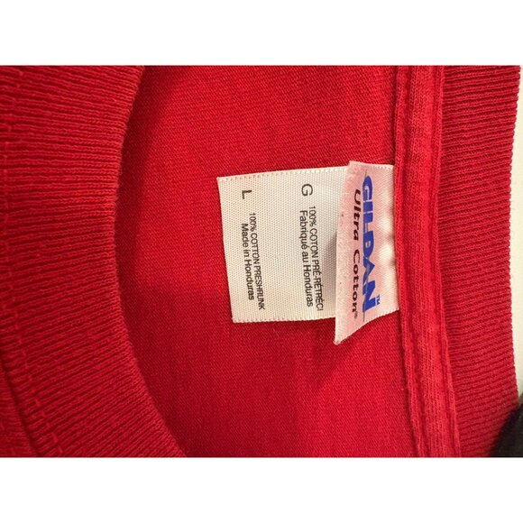 Gildan Red Snowman‎ Long Sleeve T-Shirt L Says Students Make Holidays Brighter - Picture 5 of 5